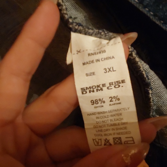 PREOWNED SMOKE RISE DENIM BLING DESIGN JACKET SIZE 3XL.. - Picture 7 of 7